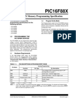 PIC16F88X Memory Programming Specification