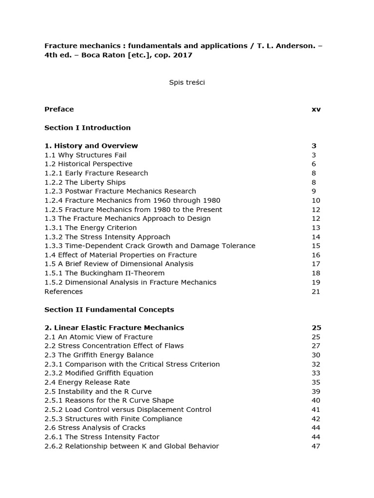 Fracture Mechanics Fundamentals & Applications | PDF | Fracture ...