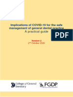 FGDP CGDent Implications of COVID-19 For The Safe Management of General Dental Practice 2 October 2020 v2