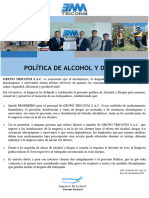 TR-SIG-DV-05 Politica de Alcohol y Drogas