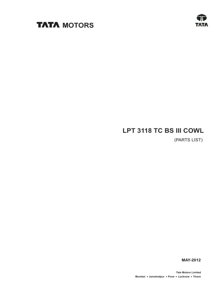 Tata 3118 TC BS-III Parts List PDF | PDF | Valve | Pipe (Fluid Conveyance)