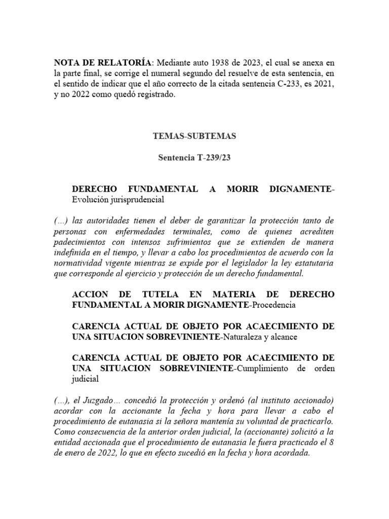 Sentencia de COLOMBIA | PDF | Caso de ley | Sentencia (ley)