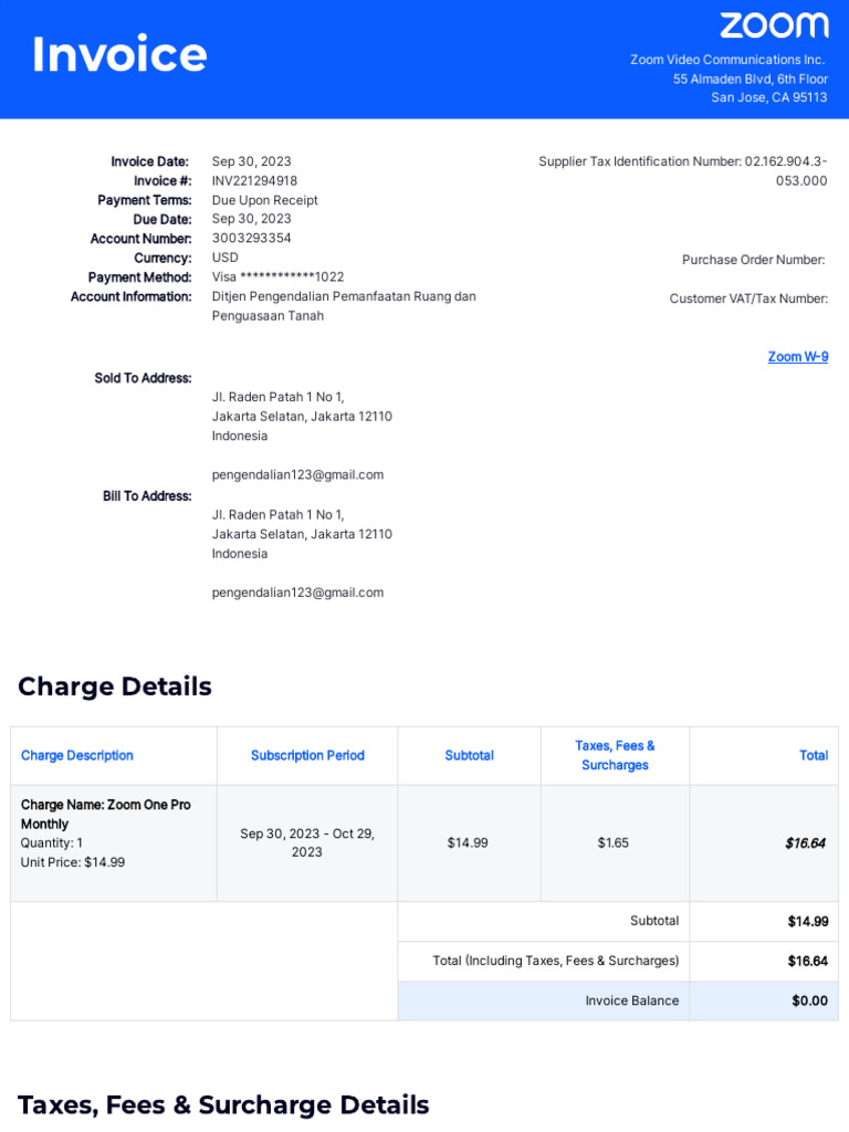 INV221294918 | PDF | Invoice | Fee