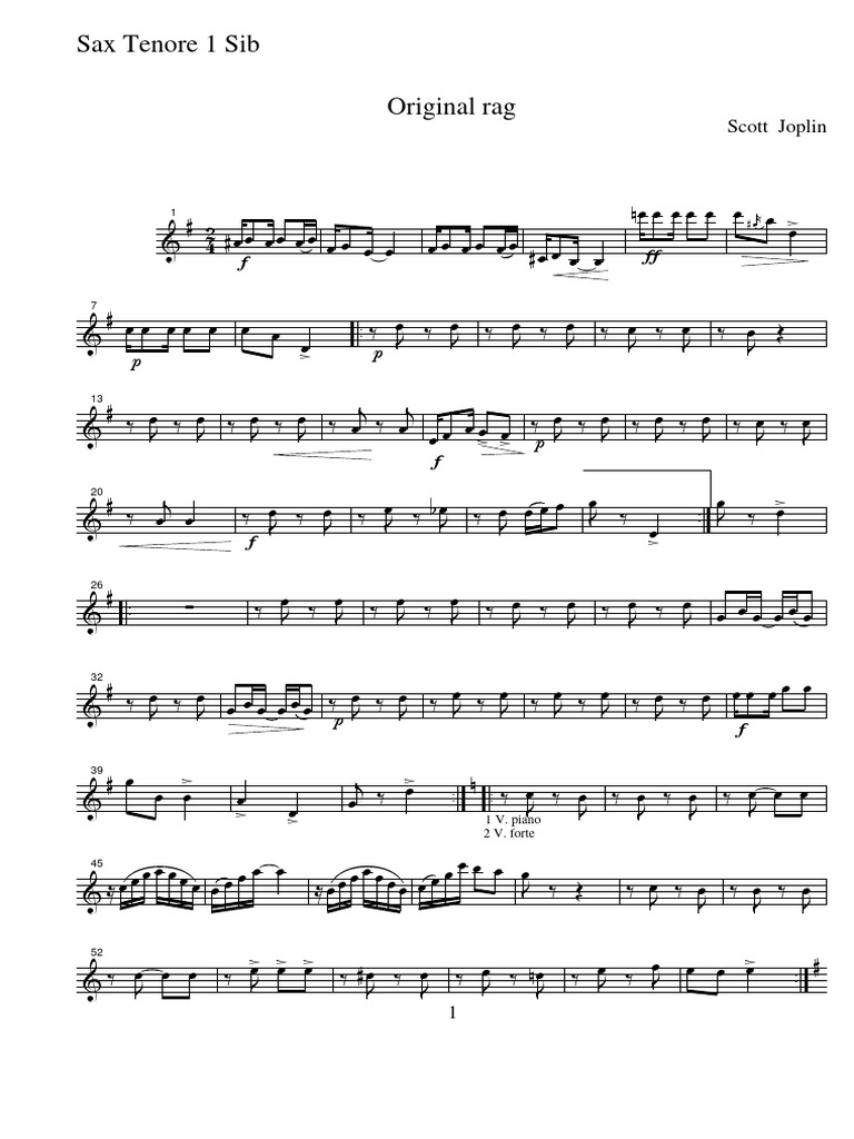 Original Rag - Sax Tenore | PDF