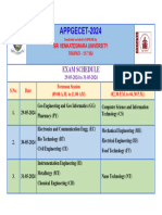 APPGECET2024 Exam Schedule