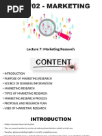 Lecture 7 - Marketing Research