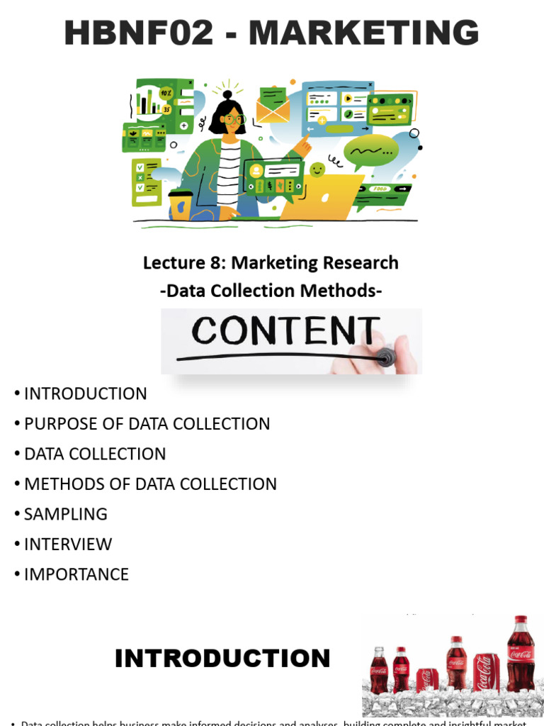 Lecture 8 Marketing Research Data Collection Methods PDF