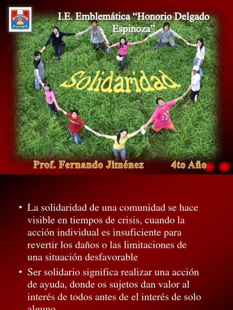 Solidaridad: Valor en Tiempos de Crisis | PDF | Solidaridad