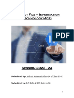 Cbse Class 10 Information Technology Project File