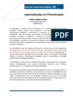 Fuentes de Información Especializada en Psicoterapia