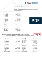 Ficha Ecuaciones Cuadráticas