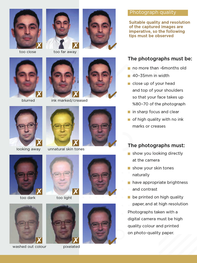 ID Photo Quality Guidelines | PDF