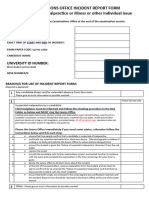 Incident Report Form Malpractice or Other Individual Issue