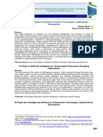 O Papel Da Inteligência Artificial No Ensino Tecnológico Eziquiel Glaucia