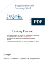 Percent Yield and Limiting Reactants