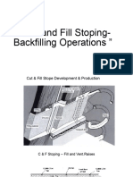 Cut and Fill Stoping  - Backfilling Operations ”