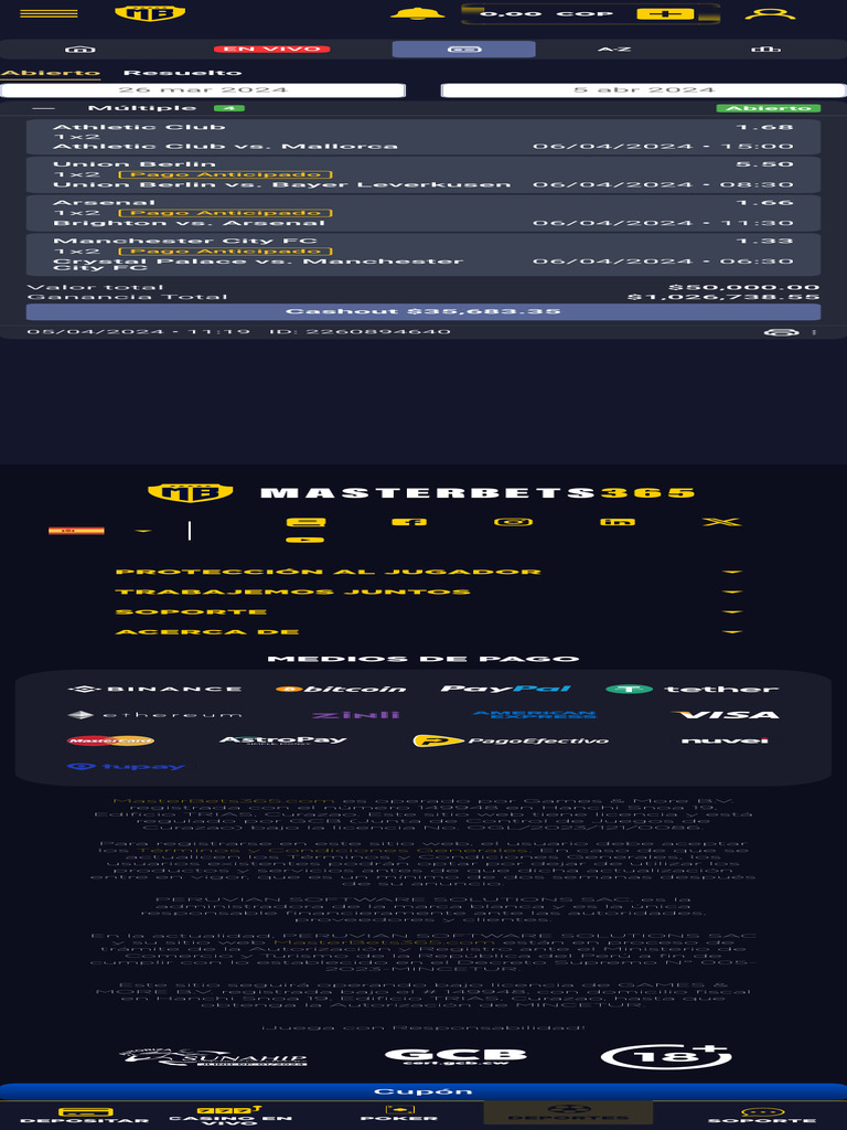MasterBets365 Jugar Apuesta Deportivas en Vivo | PDF