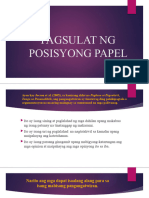 Pagsulatng Posisyong Papel