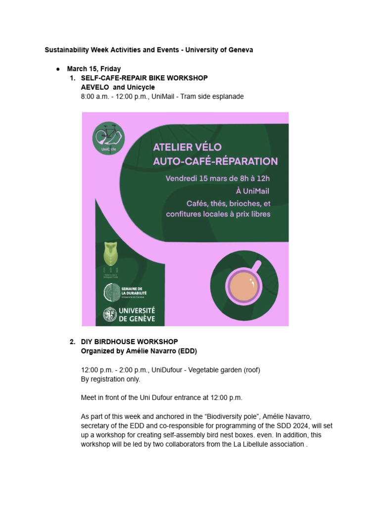 Switzerland Sustainability Week Pdf Sustainability Natural