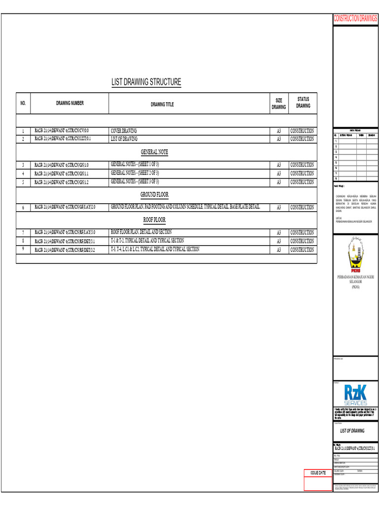Construction Drawing Sk Parit 6 Untuk Rujukan Pkns 15 3 2024 Pdf