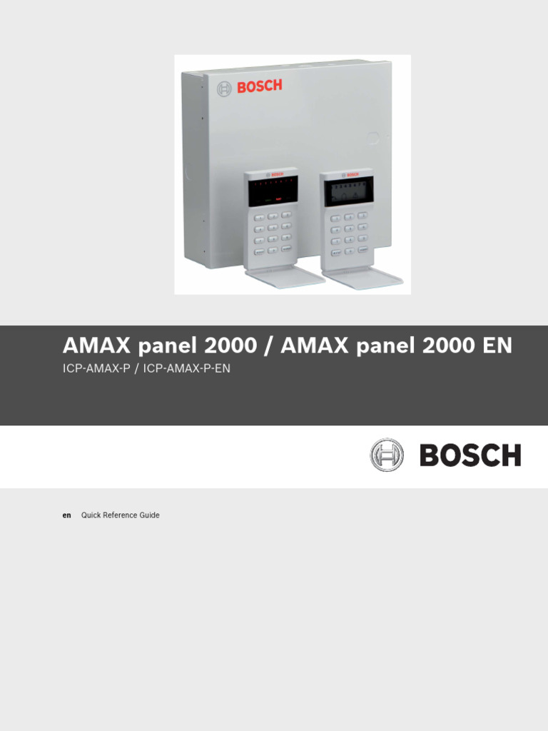 AMAX Panel 2000 Quick Reference Guide | PDF | Computer Network | Telephone