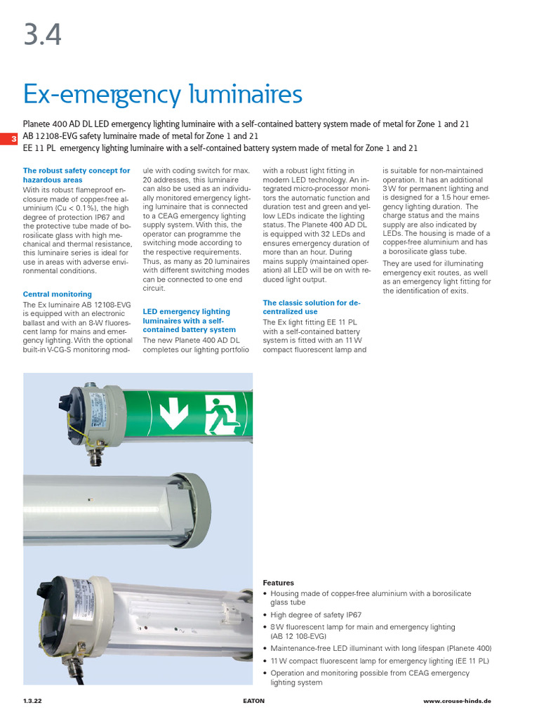 Ex Emergency Luminaires Overview | PDF | Architecture | Architectural ...