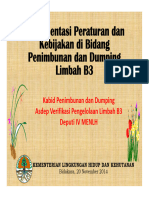 Implementasi Peraturan Bidang Penimbunan Dan Dumping LB3