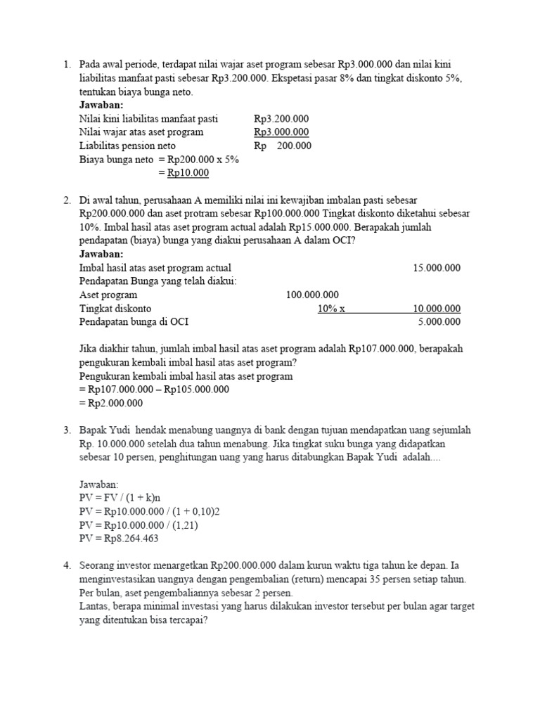 Contoh Soal Hitungan PDF | PDF