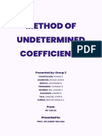 Method of Undetermined Coefficients