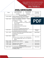 Rundown Acara Survei Akreditasi Klinik