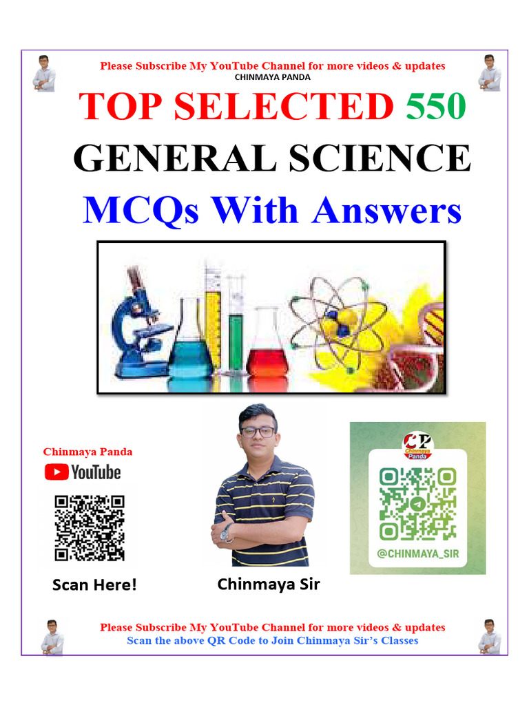 Top 550 General Science MCQ With Answers by Chinmaya Sir | PDF | Silver
