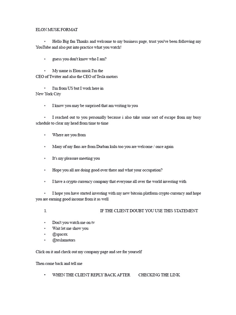 Elon Musk Format ? | PDF