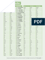 Irregular Verbs List