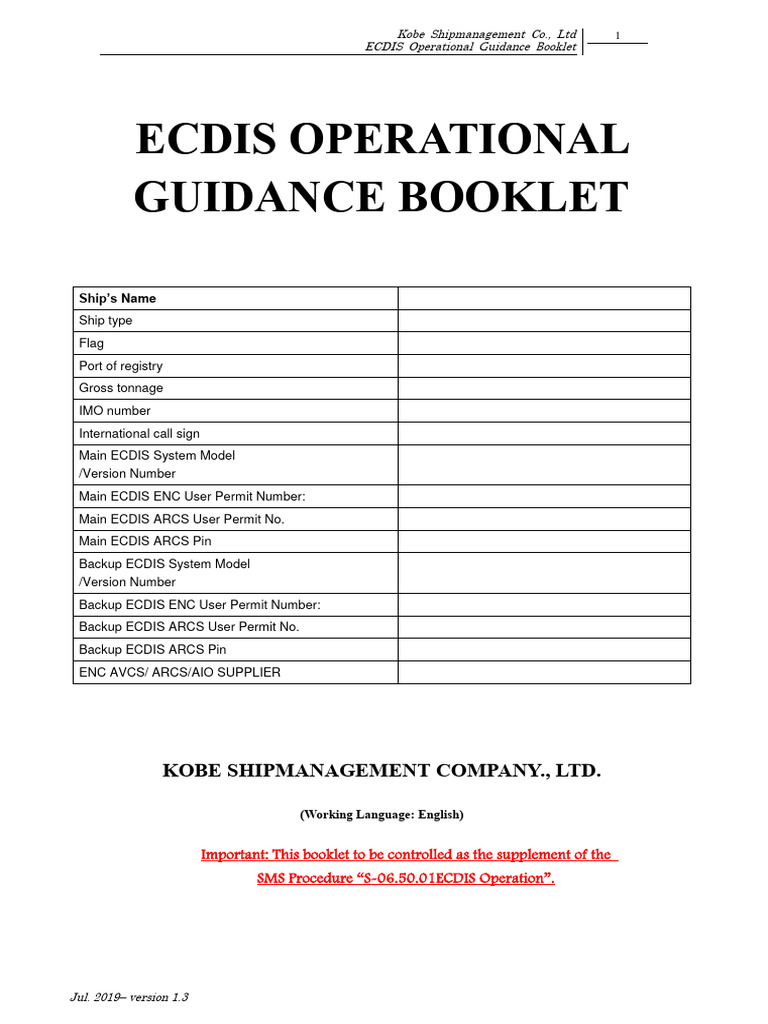 ECDIS Operational Guidance Booklet | PDF | Navigation