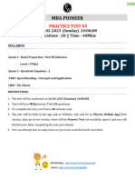 Practice Test 05 Syllabus LL PDF Only - (MBA PIONEER 2023)