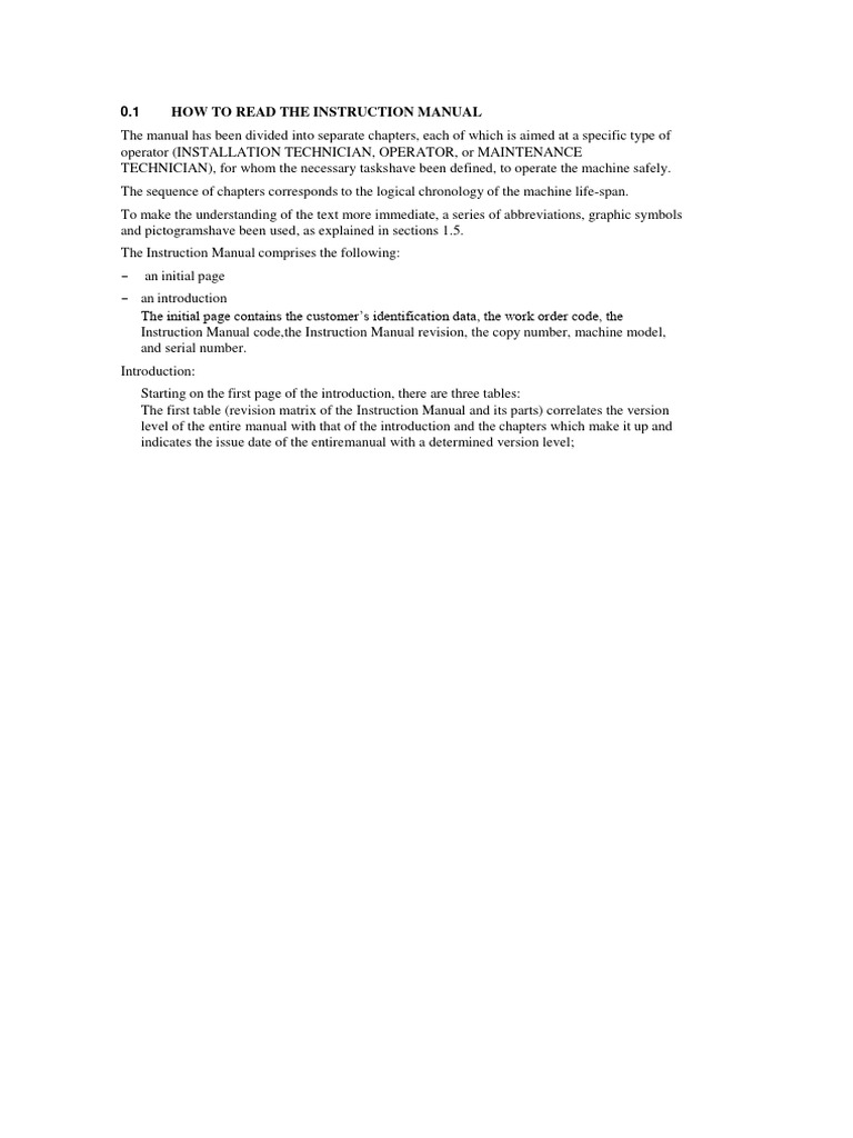 How To Read The Instruction Manual | PDF