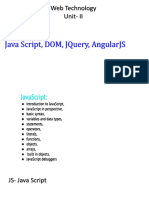 Unit II- Java Script, DOM JQuery 