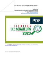 Sénat Camerounais Quelle Légitimité Démocratique