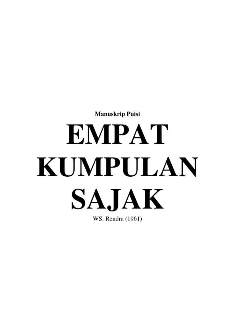 Empat Kumpulan Sajak Rendra