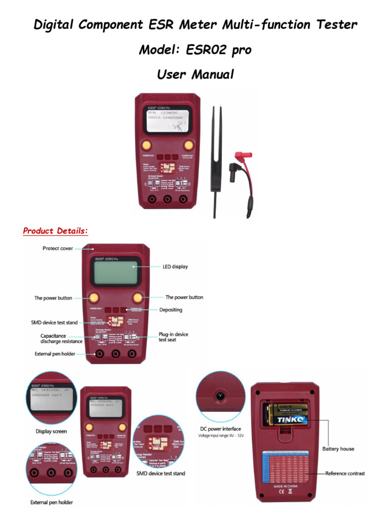 Esr02 Pro | PDF | Electronic Engineering | Electricity