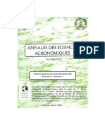 Vol - 1 Annales Des Sciences Agronomiques