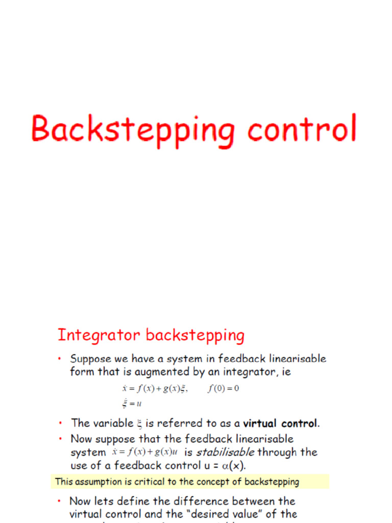 Backstepping | PDF