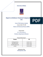Business Analysis Report-PF-608 - Group-3 Kohinoor Chemical Company (Bangladesh) Ltd-Final