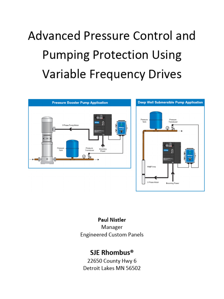 Advanced Pressure Control and Pumping Protection Using Variable ...