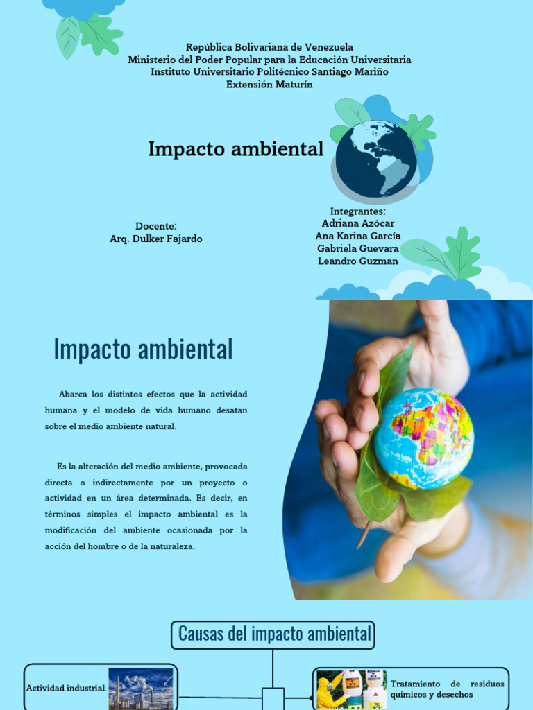 Impacto Ambiental y sus Causas | PDF | Entorno natural | Agua subterránea