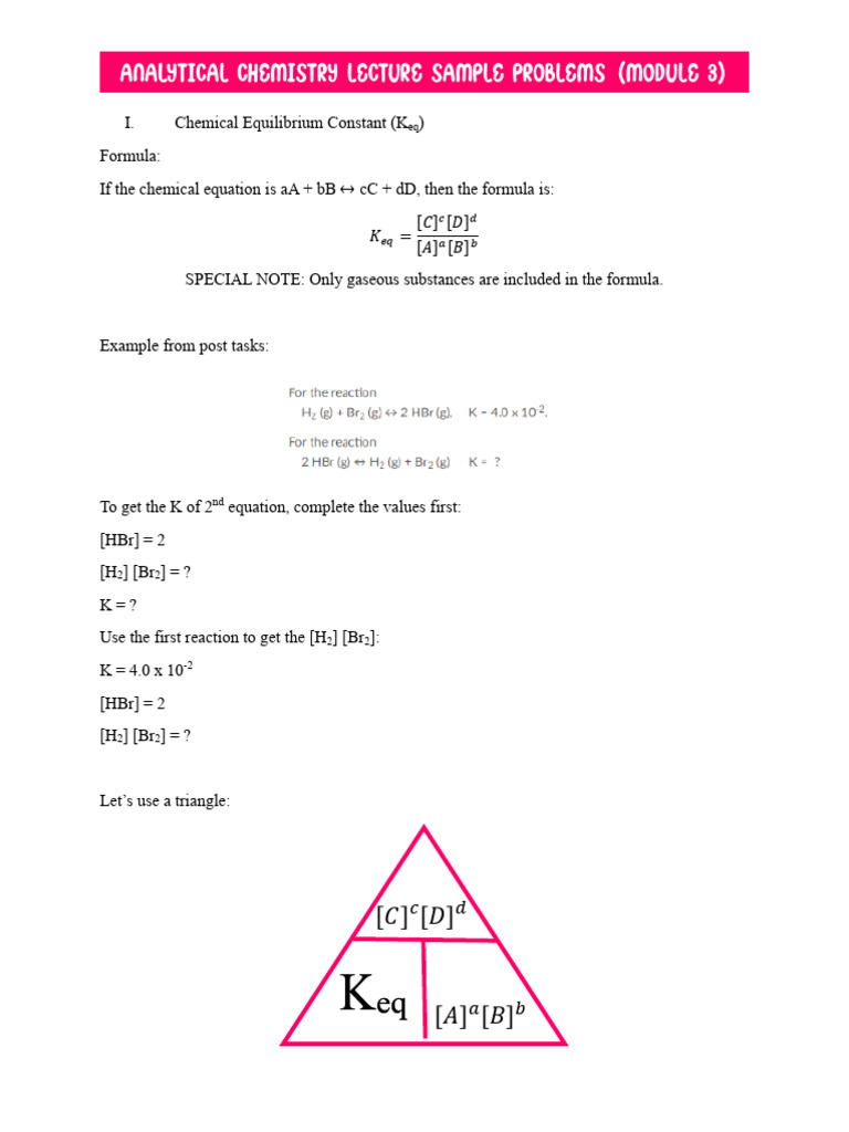 Analytical Chemistry Lecture Sample Problems | PDF | Ph | Analysis