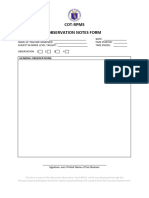 Observation Note Template