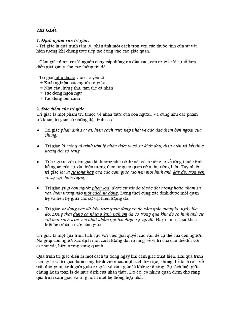 Tri Giác | PDF