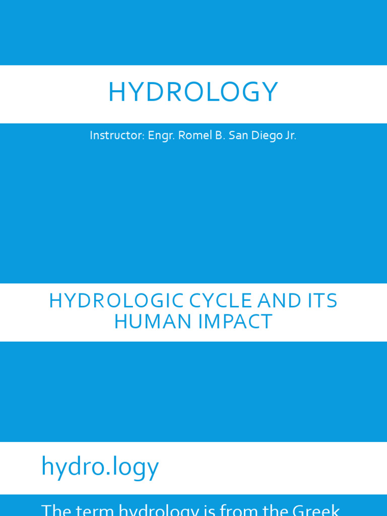 Hydrology: Cycle and Human Impact | PDF | Hydrology | Water