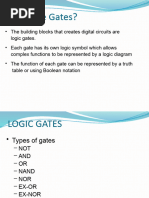 Basic Gates and Boolean Algebra